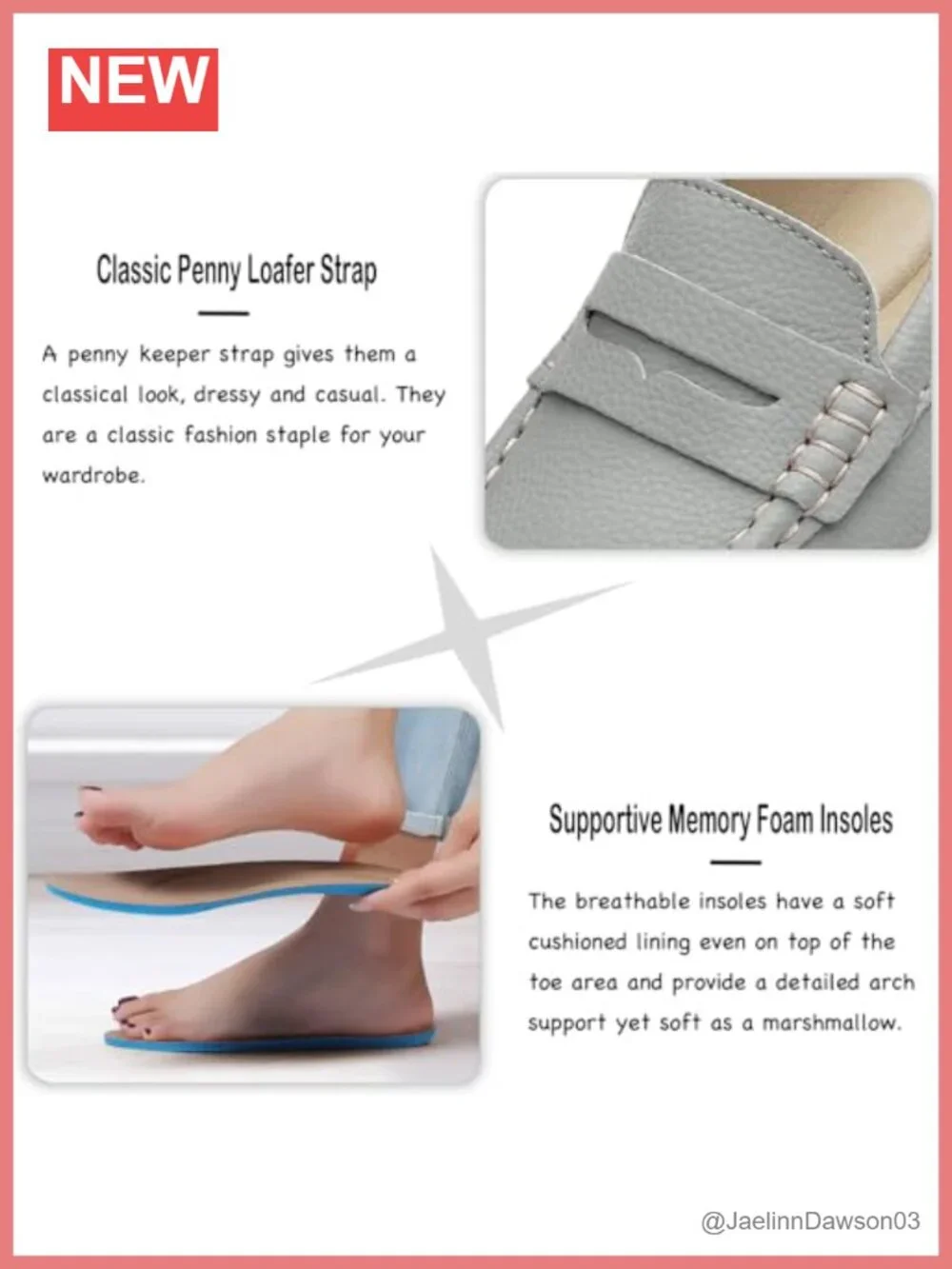 Women's Leather Penny Loafers Slip-Ons Cute Business Casual Work Shoes Driving